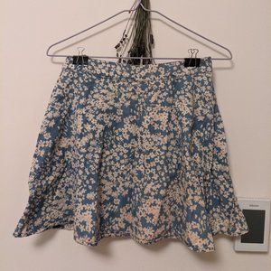 Blue Floral Skirt